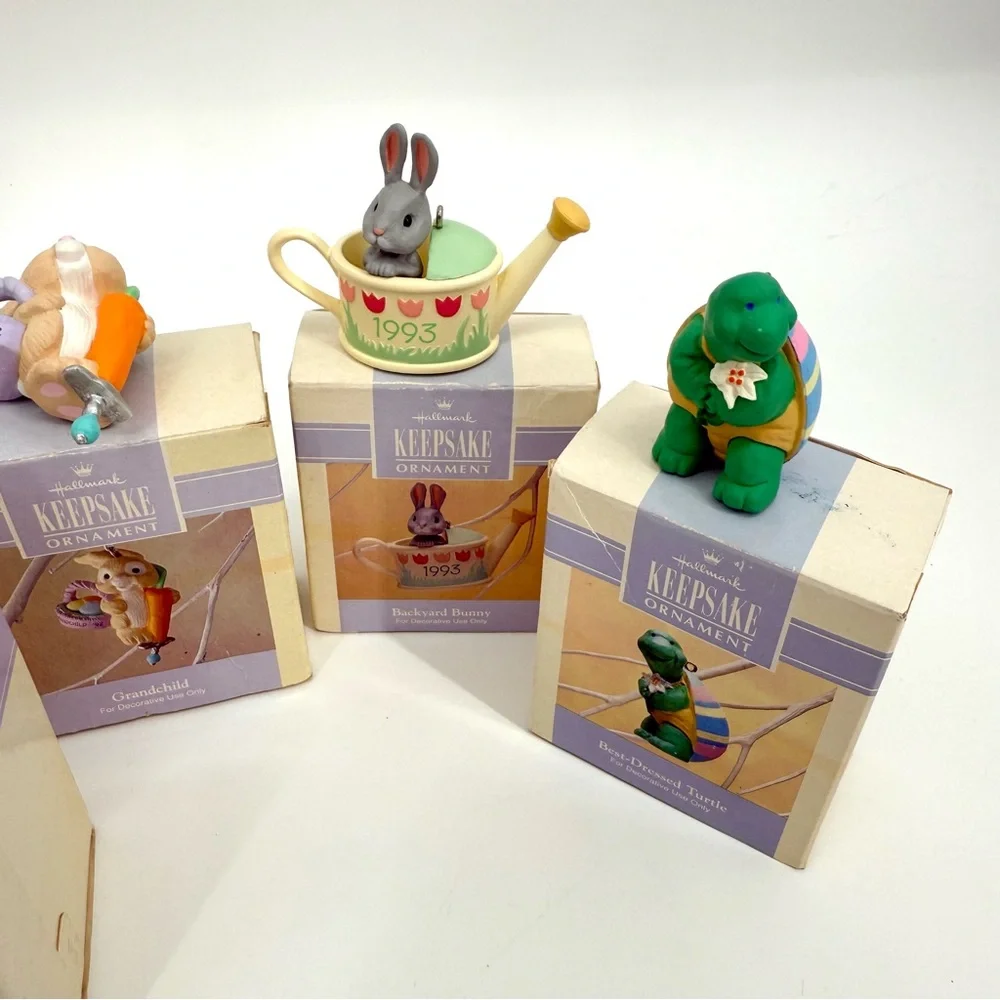 Lot 6‎ Hallmark Keepsake Ornament Easter Collection 1992 - 1993